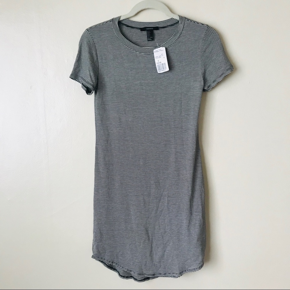NWT Black and white striped dress by Forever 21